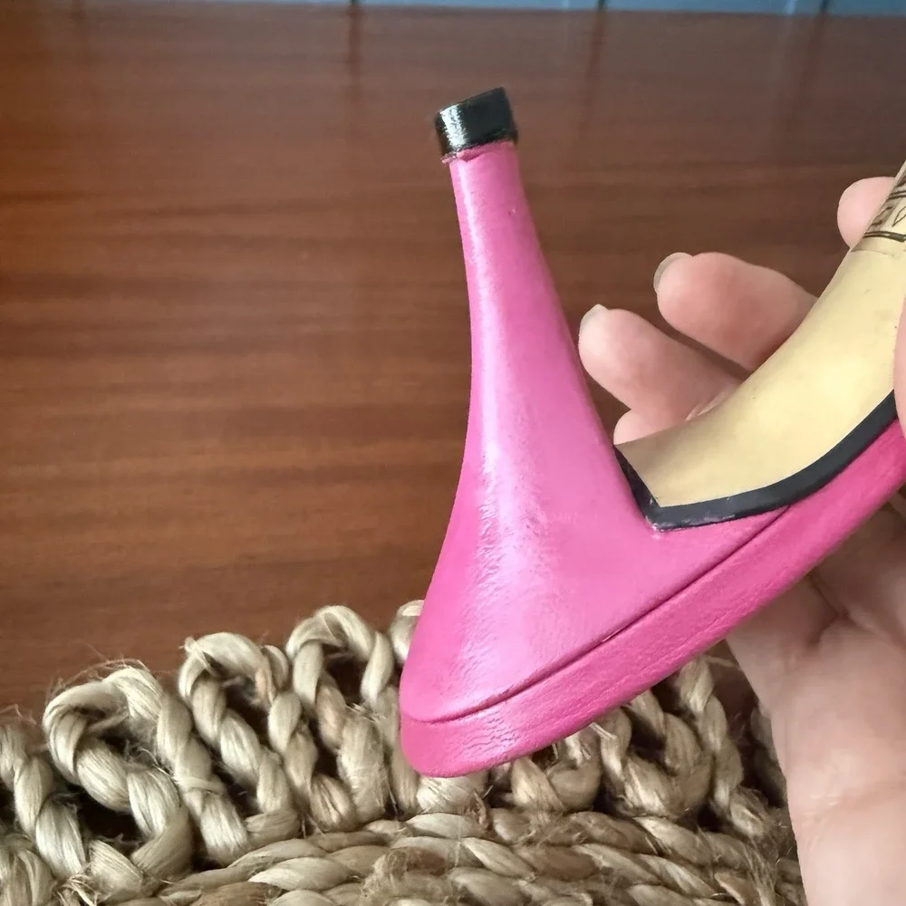 Davina London Hot Pink Leather Sling back Kitten Heel Mules Womens 10 EU 41 - Picture 13 of 16